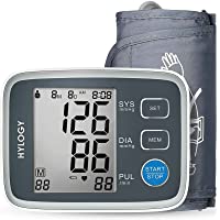 Tensiómetro de Brazo- HYLOGY Monitor de Presión Arterial Digital Automatico con Gran Pantalla LCD- Deteccion de…